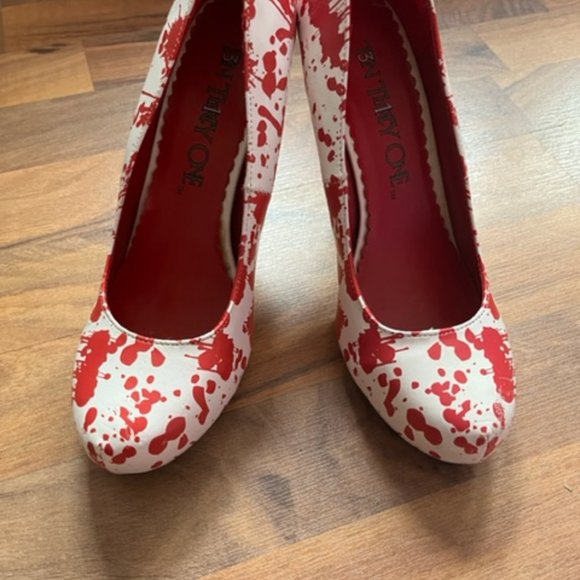 Ten Thirty One Blood Spattered High Heel Stilettoes - Picture 4 of 5